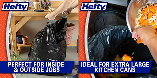 Purchase Hefty Strong Multipurpose Large Trash Bags, 30 Gallon, 74 Count on Amazon.com