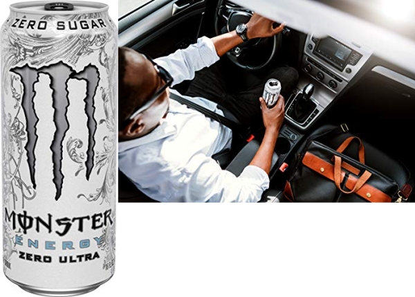 Purchase Monster Energy Zero Ultra, Sugar Free Energy Drink, 16 Ounce (Pack of 24) on Amazon.com