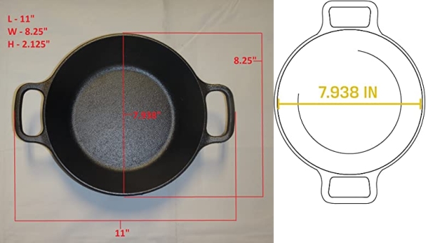 Purchase Lodge L5RPL3 Cast Iron Round Pan, 8 in, Black on Amazon.com