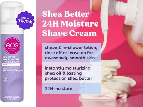 Purchase eos Ultra Moisturizing Shave Cream - Lavender Jasmine, Provides 24-Hours of Skin-Softening Moisture, Shave Wet or Dry, 7 Fl oz on Amazon.com