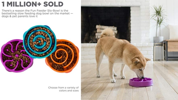 Purchase Outward Hound Fun Feeder Slo Bowl - Slow Feeder Dog Bowl on Amazon.com