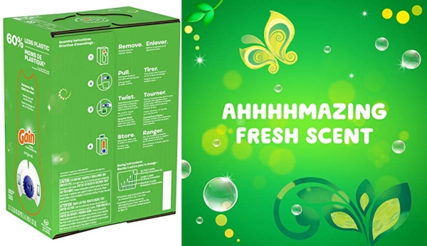 Purchase Gain Liquid Laundry Detergent eco-Box, Original Scent, HE Compatible, 105 fl oz, 96 Loads on Amazon.com