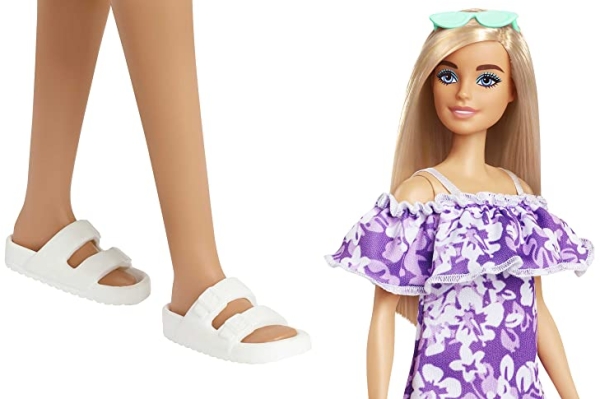 Purchase Barbie Loves The Ocean Beach-Themed Doll (11.5-inch Blonde), Made from Recycled Plastics on Amazon.com