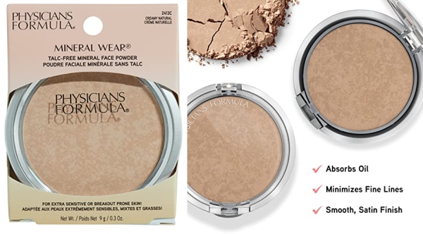 Purchase Physicians Formula Mineral Wear Talc-free Mineral Face Powder, Creamy Natural, 0.3-Ounces on Amazon.com