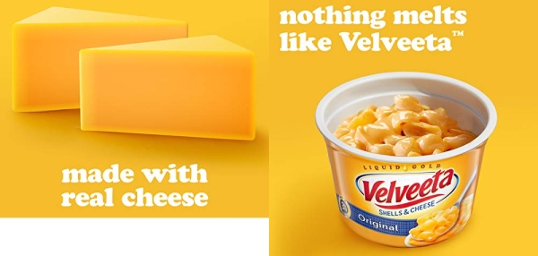 Purchase VELVEETA Original Microwavable Shells & Cheese Cups, 8 Count Box, Single Serving Cups with Delicious Velveeta Cheese Sauce, Convenient & Ready in 3.5 Minutes on Amazon.com