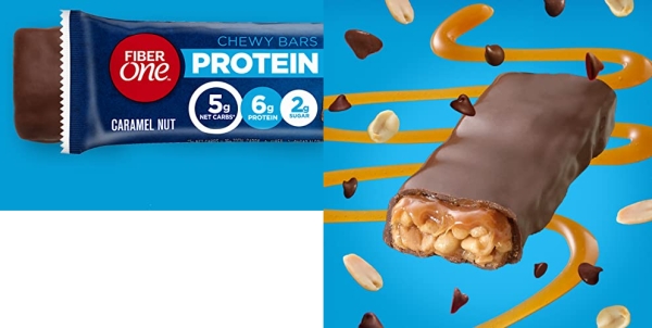 Purchase Fiber One Protein Bar, Caramel Nut Chewy Bars, 6g Protein, Snacks, 5 ct. on Amazon.com