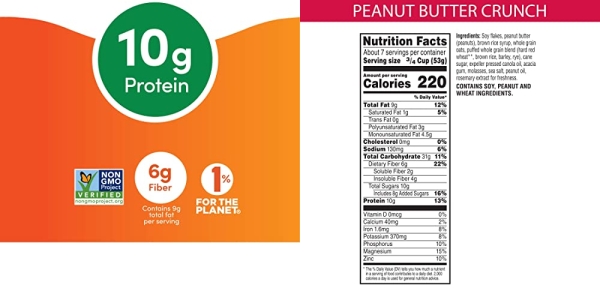 Purchase Kashi GO Peanut Butter Crunch Cereal - Vegan, Non-GMO, 13.2 Ounce on Amazon.com
