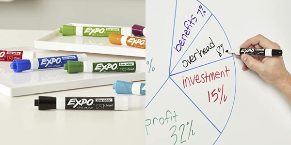 Purchase EXPO Dry Erase Marker Set, Chisel Tip, 6 Piece on Amazon.com