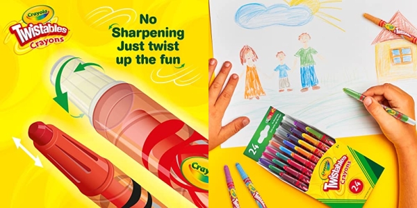 Purchase Crayola Twistables Crayons Coloring Set, Kids Indoor Activities at Home, 24 Count on Amazon.com