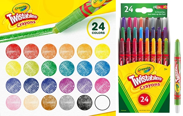 Purchase Crayola Twistables Crayons Coloring Set, Kids Indoor Activities at Home, 24 Count on Amazon.com