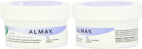 Purchase Almay Oil Free Eye Makeup Remover Pads, 15 Count in 1 box on Amazon.com