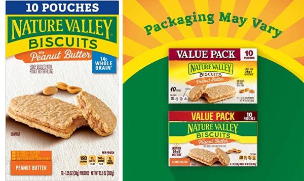 Purchase Nature Valley Biscuit Sandwiches, Peanut Butter, 1.35 oz, 10 ct on Amazon.com