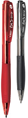 Purchase BIC BU3 Grip Retractable Ball Pen, Medium Point (1.0 mm), Assorted Colors, 18-Count on Amazon.com
