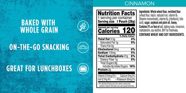 Purchase Kellogg's Scooby-Doo! Graham Cracker Snacks, Cinnamon, Made with Whole Grain, 40oz Case (40 Count) on Amazon.com