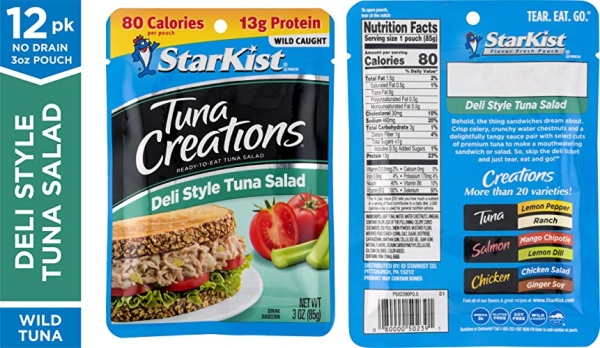 Purchase StarKist Tuna Creations Deli Style Tuna Salad - 3 oz Pouch (Pack of 12) on Amazon.com