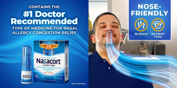 Purchase Nasacort Allergy 24HR Nasal Spray for Adults, Non-Drowsy & Alcohol-Free, 60 Sprays, 0.37 fl. oz. on Amazon.com