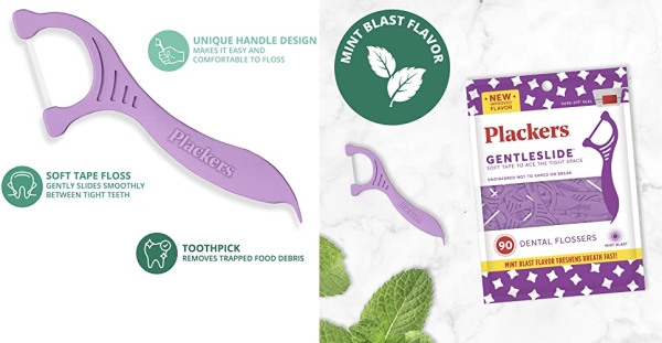 Purchase Plackers Gentleslide Dental Floss Picks, 90 Count on Amazon.com