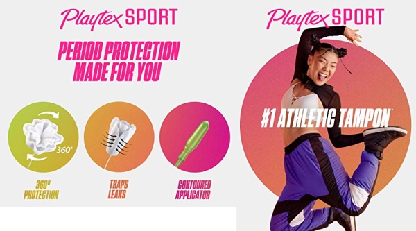 Purchase Playtex Sport Tampons with Flex-Fit Technology, Regular, Unscented - 18 Count on Amazon.com