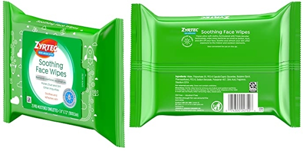 Purchase Zyrtec Children's Soothing Face Wipes on Amazon.com