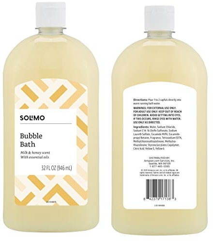 Purchase Amazon Brand - Solimo Milk and Honey Bubble Bath, 32 Fluid Ounce on Amazon.com