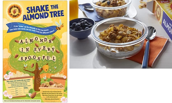 Purchase Post Honey Bunches of Oats with Crispy Almonds, Whole Grain, Low Fat Breakfast Cereal 18 oz. Box on Amazon.com