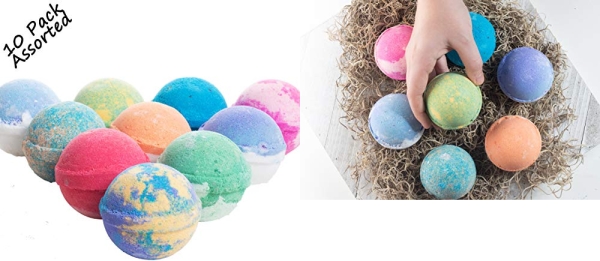 Purchase 360Feel Bath Bombs Gift Set 10 Large USA made -Made with Essential Oil -All Natural Organic Bath Fizzies- Gift ready box - Aromatherapy Organic Bath Bomb for Women Men and Kids - Gift ready box on Amazon.com