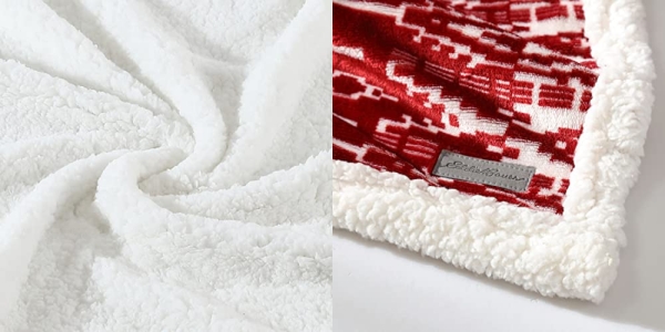 Purchase Eddie Bauer, Ultra-Plush Collection, Throw Blanket-Reversible Sherpa Fleece Cover, San Juan Red Clay on Amazon.com