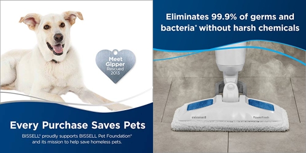 Purchase BISSELL Power Fresh Steam Mop, Floor Steamer, Tile Cleaner, and Hard Wood Floor Cleaner, 1940, Blue Powerfresh on Amazon.com