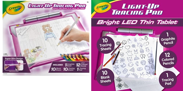 Purchase Crayola Light Up Tracing Pad Pink, AMZ Exclusive, At Home Kids Toys, Gift for Girls & Boys, Age 6+ on Amazon.com