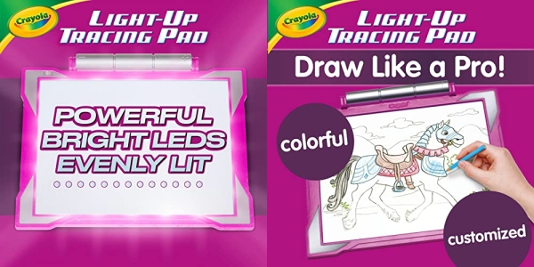 Purchase Crayola Light Up Tracing Pad Pink, AMZ Exclusive, At Home Kids Toys, Gift for Girls & Boys, Age 6+ on Amazon.com