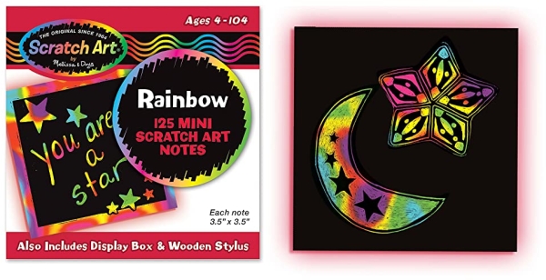 Purchase Melissa & Doug Scratch Art Box of Rainbow Mini Notes on Amazon.com