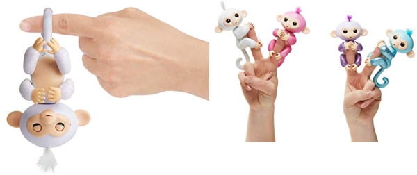 Purchase Fingerlings Glitter Monkey - Sugar (White Glitter) - Interactive Baby Pet - By WowWee on Amazon.com