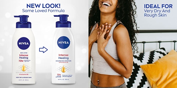 Purchase NIVEA Intense Healing Body Lotion - 72 Hour Moisture For Dry to Very Dry Skin - 16.9 fl. oz. Pump Bottle on Amazon.com