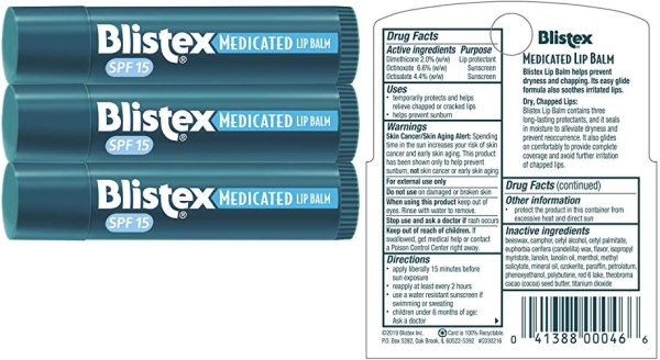 Purchase Blistex Medicated Lip Balm, 0.15 Ounce (Pack of 3) on Amazon.com