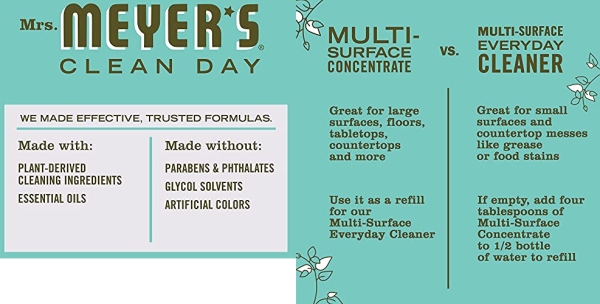 Purchase Mrs. Meyers Clean Day Multi-Surface Everyday Cleaner, Basil Scent, 16 ounce bottle (Pack of 3) on Amazon.com