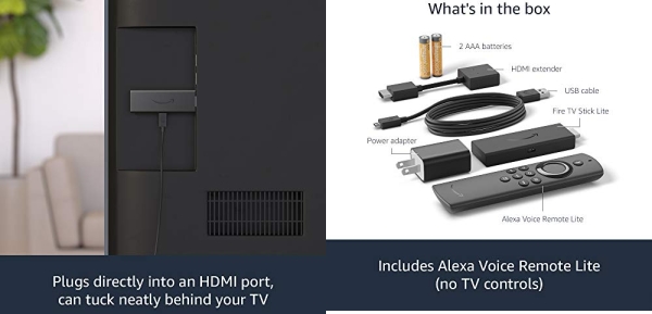 Purchase Introducing Fire TV Stick Lite with Alexa Voice Remote Lite (no TV controls), HD streaming device, 2020 release on Amazon.com