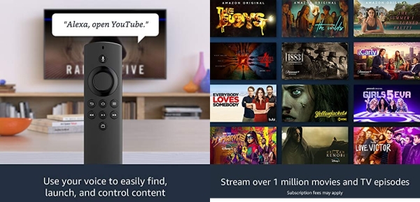 Purchase Introducing Fire TV Stick Lite with Alexa Voice Remote Lite (no TV controls), HD streaming device, 2020 release on Amazon.com