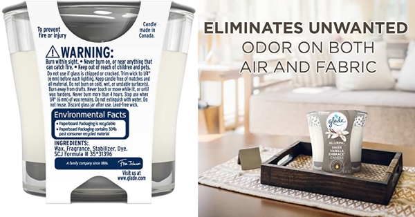 Purchase Glade Candle Jar, Air Freshener, Sheer Vanilla Embrace, 3.4 Oz on Amazon.com