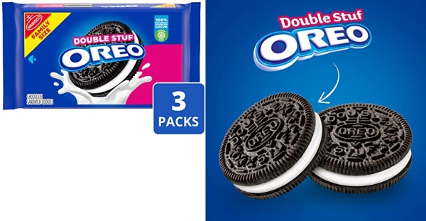 Purchase OREO Double Stuf Chocolate Sandwich Cookies, Family Size, 3 Packs on Amazon.com