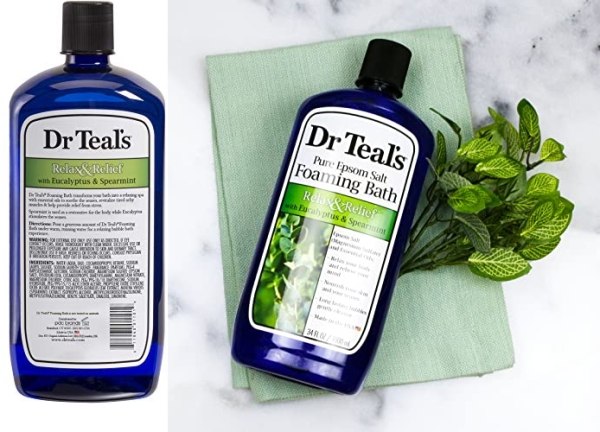 Purchase Dr Teal's Foaming Bath (Epsom Salt), Eucalyptus Spearmint, 34 Fluid Ounce on Amazon.com