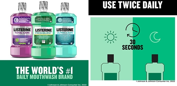 Purchase Listerine Freshburst Antiseptic Mouthwash with Germ-Killing Oral Care Formula to Fight Bad Breath, Plaque and Gingivitis, 500 mL on Amazon.com