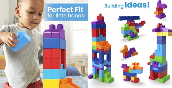 Purchase Mega Bloks First Builders Big Building Bag with Big Building Blocks, Building Toys for Toddlers (80 Pieces) - Blue Bag on Amazon.com