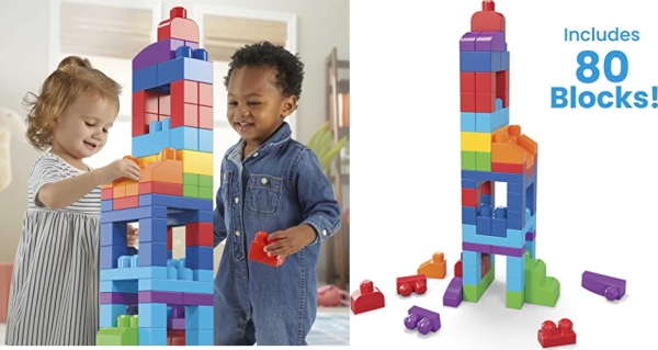 Purchase Mega Bloks First Builders Big Building Bag with Big Building Blocks, Building Toys for Toddlers (80 Pieces) - Blue Bag on Amazon.com