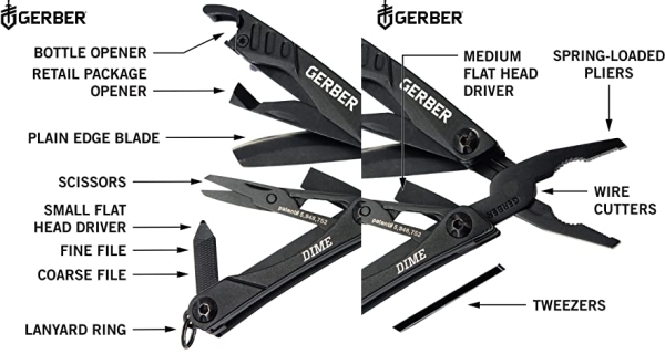 Purchase Gerber Dime Mini Multi-Tool, Black on Amazon.com