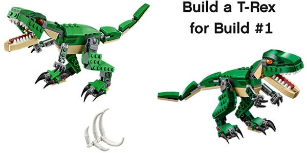 Purchase LEGO Creator Mighty Dinosaurs 31058 Build It Yourself Dinosaur Set, Create a Pterodactyl, Triceratops and T Rex Toy (174 Pieces) on Amazon.com