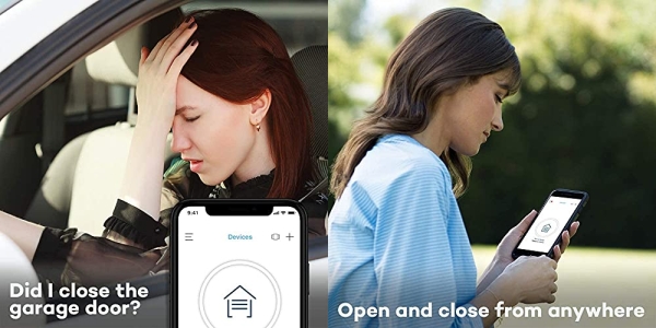 Purchase myQ Chamberlain Smart Garage Control - Wireless Garage Hub and Sensor with Wifi & Bluetooth - Smartphone Controlled on Amazon.com