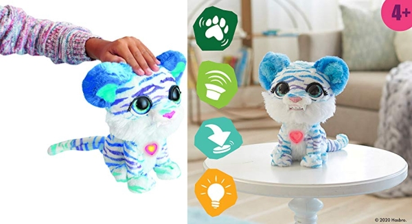 Purchase furReal North The Sabertooth Kitty Interactive Plush Pet Toy, 35+ Sound & Motion Combinations on Amazon.com