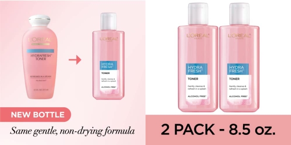 Purchase Face Toner, L'Oreal Paris Skincare HydraFresh Toner for Face, Alcohol Free Toner with Pro-Vitamin B5 for a Smoother, Brighter Complexion, 2 Count on Amazon.com