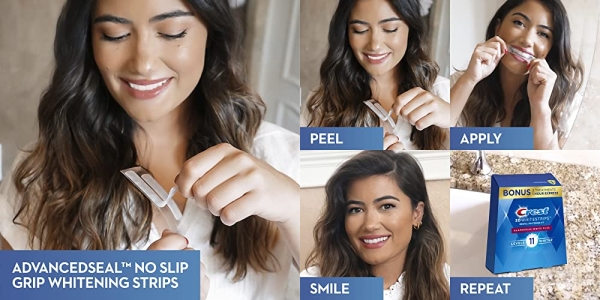 Purchase Crest 3D Whitestrips Glamorous White, Teeth Whitening Kit, 16 Treatments (32 Individual Strips) + 2 Bonus 1-Hour Express Treatments on Amazon.com