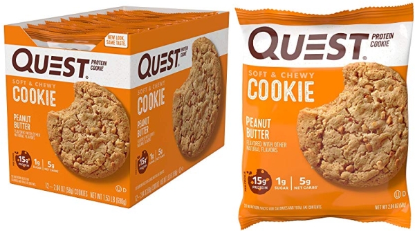Purchase Quest Nutrition Peanut Butter Protein Cookie, High Protein, Low Carb, 12 Count on Amazon.com